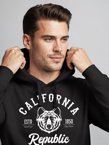 Neverless Sweatshirt 'California Bär' in Black