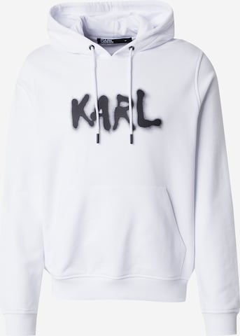 balta Karl Lagerfeld Megztinis be užsegimo: priekis