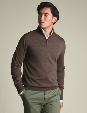 Charles Tyrwhitt Sweater in Brown: front