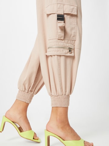 River Island Tapered Cargobroek in Beige