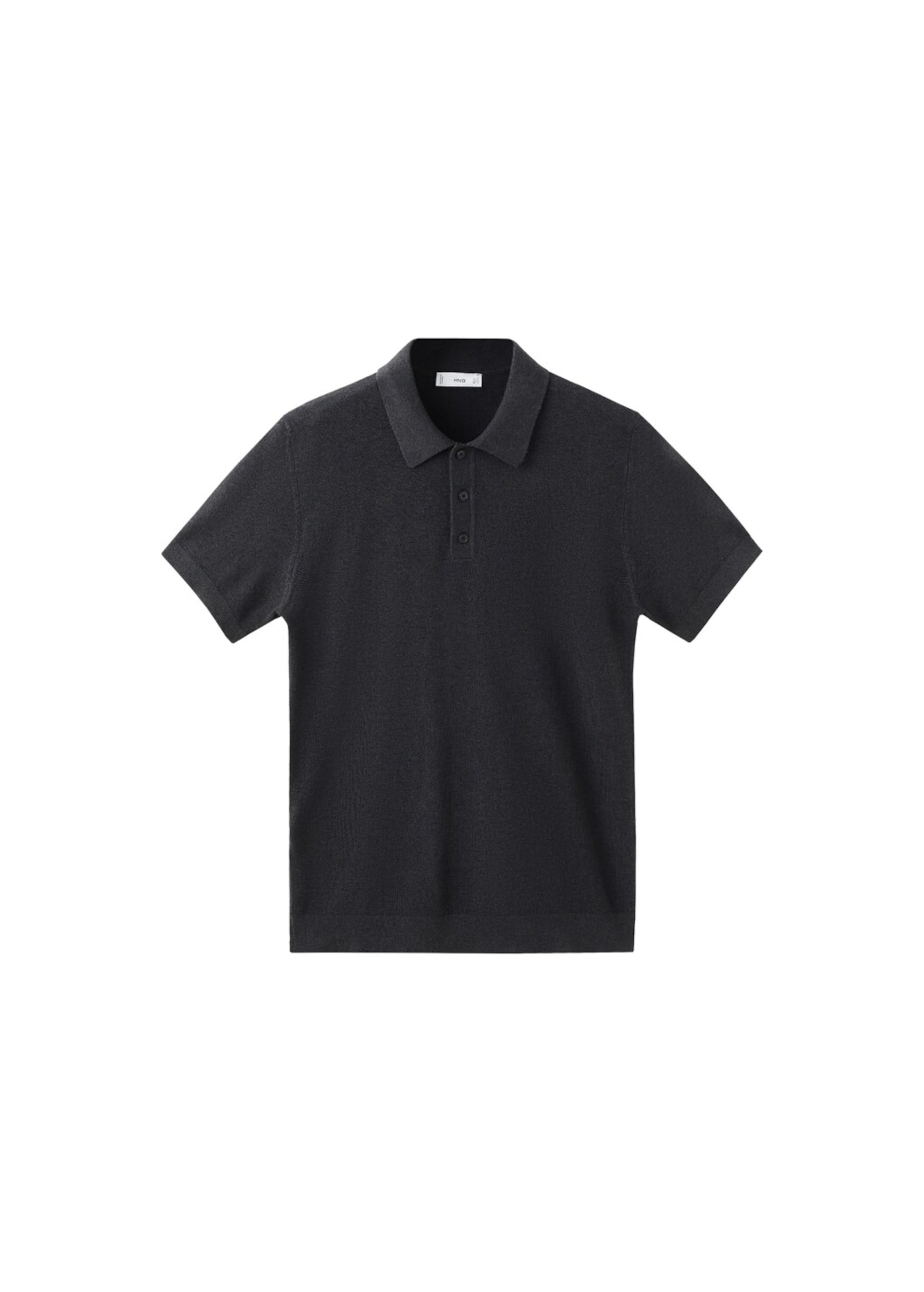 MANGO MAN Poloshirt 'Andrew' in Schwarz: Vorderseite