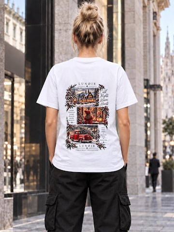 LUNØIR Studio Shirt 'Christmas Moments'‌‌‌‌ in Weiß