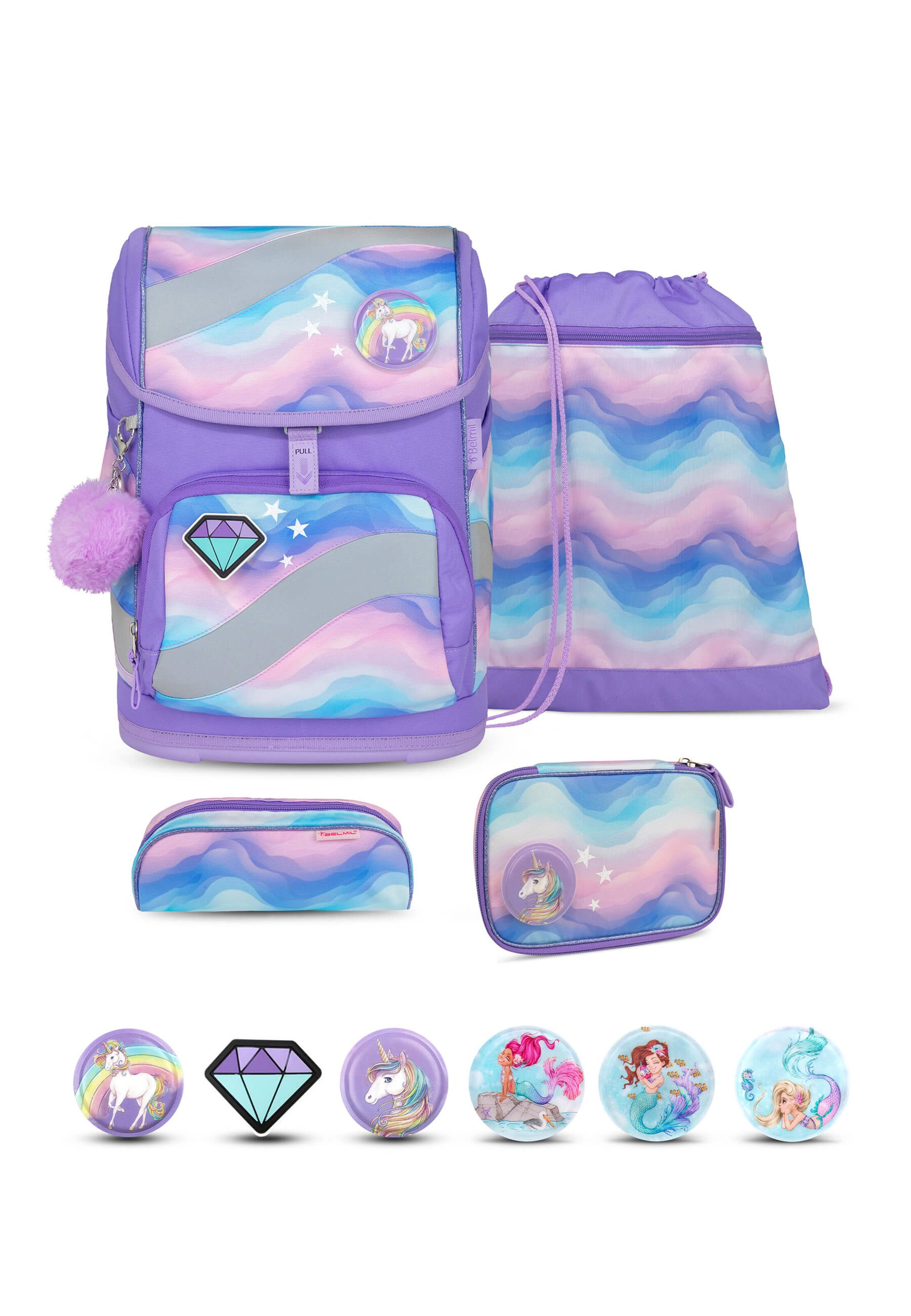 Belmil Backpack in Purple: front