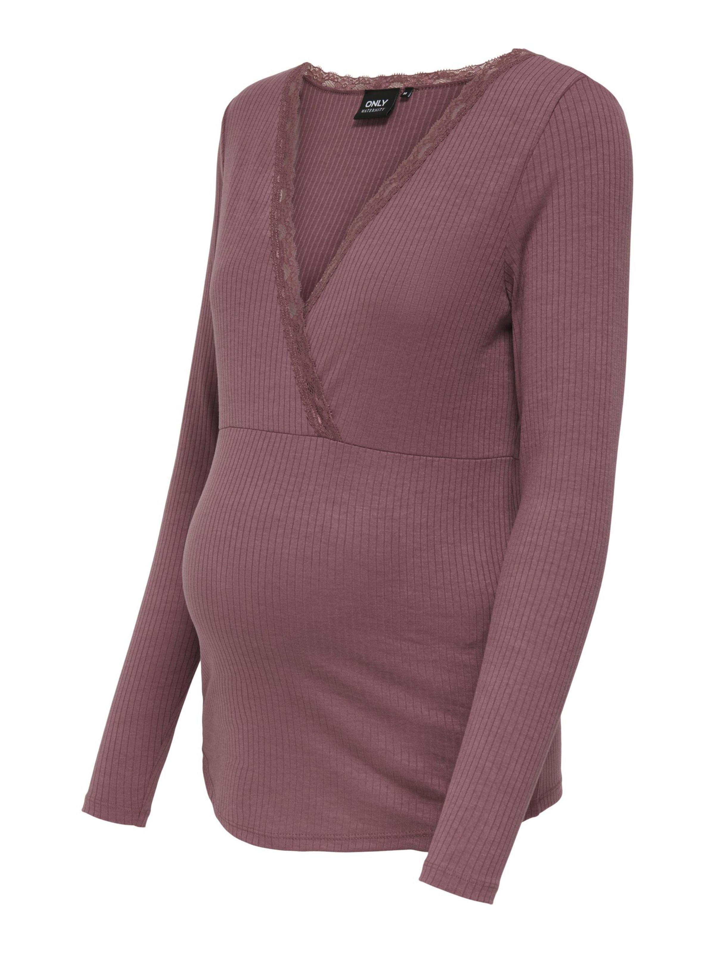 Only Maternity Shirt 'OLMIpass' in Brown: front