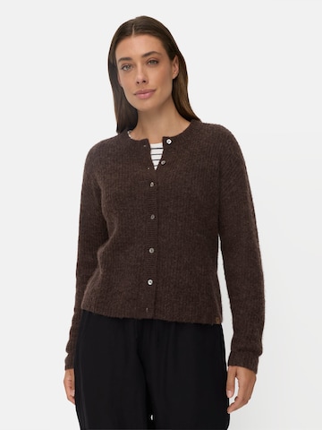 CAMEL ACTIVE Strickjacke mit gerader Passform in Braun