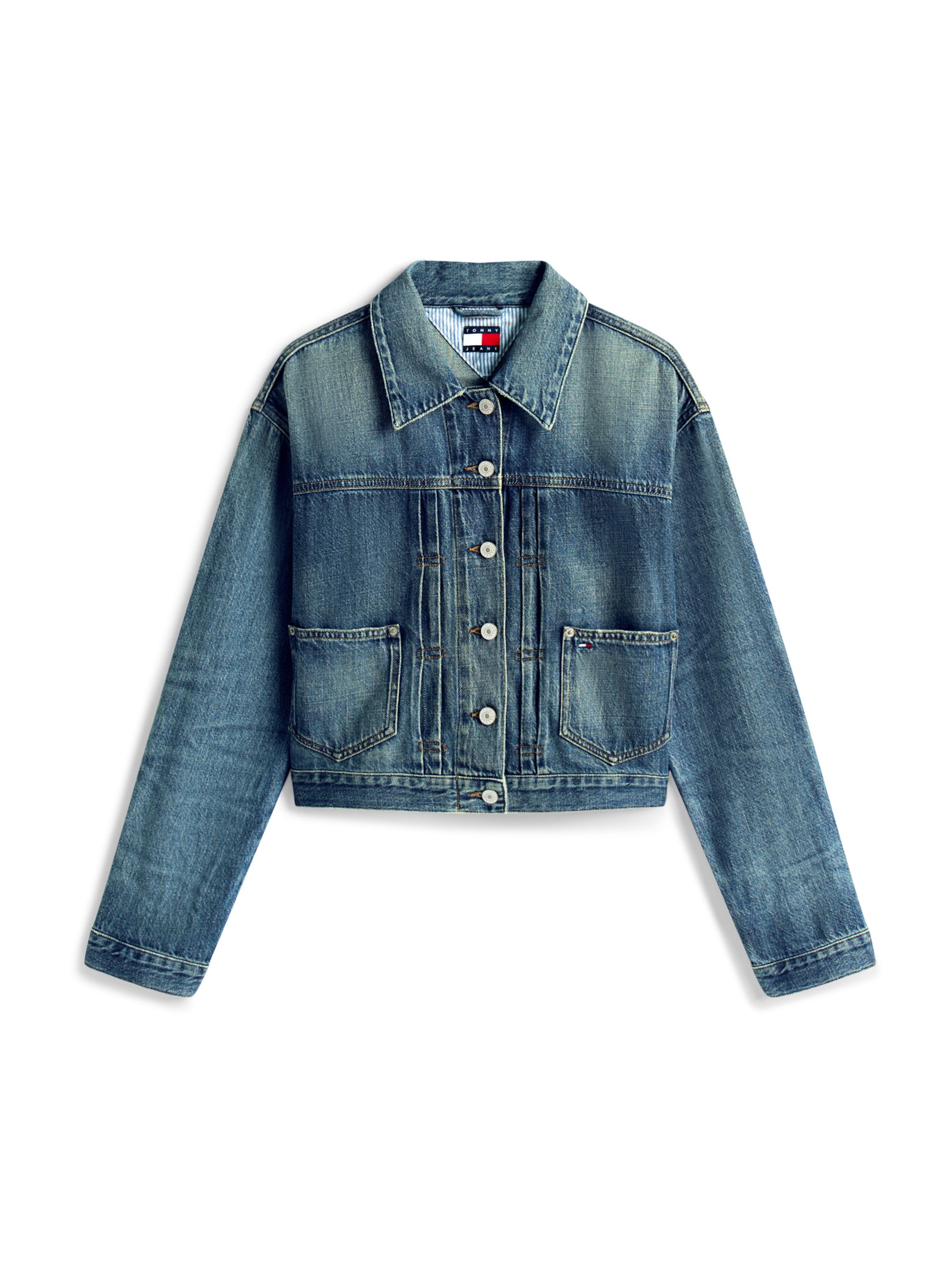Veste mi-saison Tommy Jeans en bleu : devant