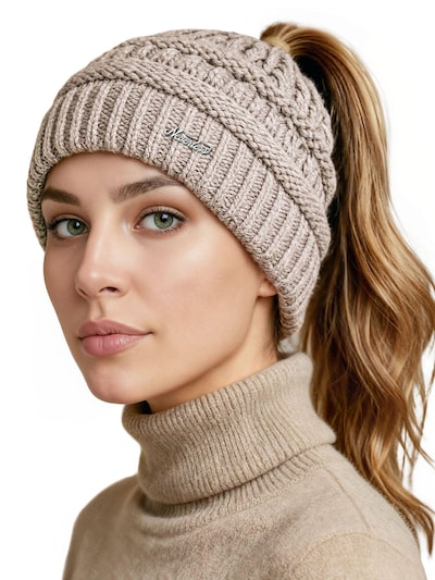 Neverless Mütze '36928'‌‌‌‌‌‌‌ in beige, Produktansicht