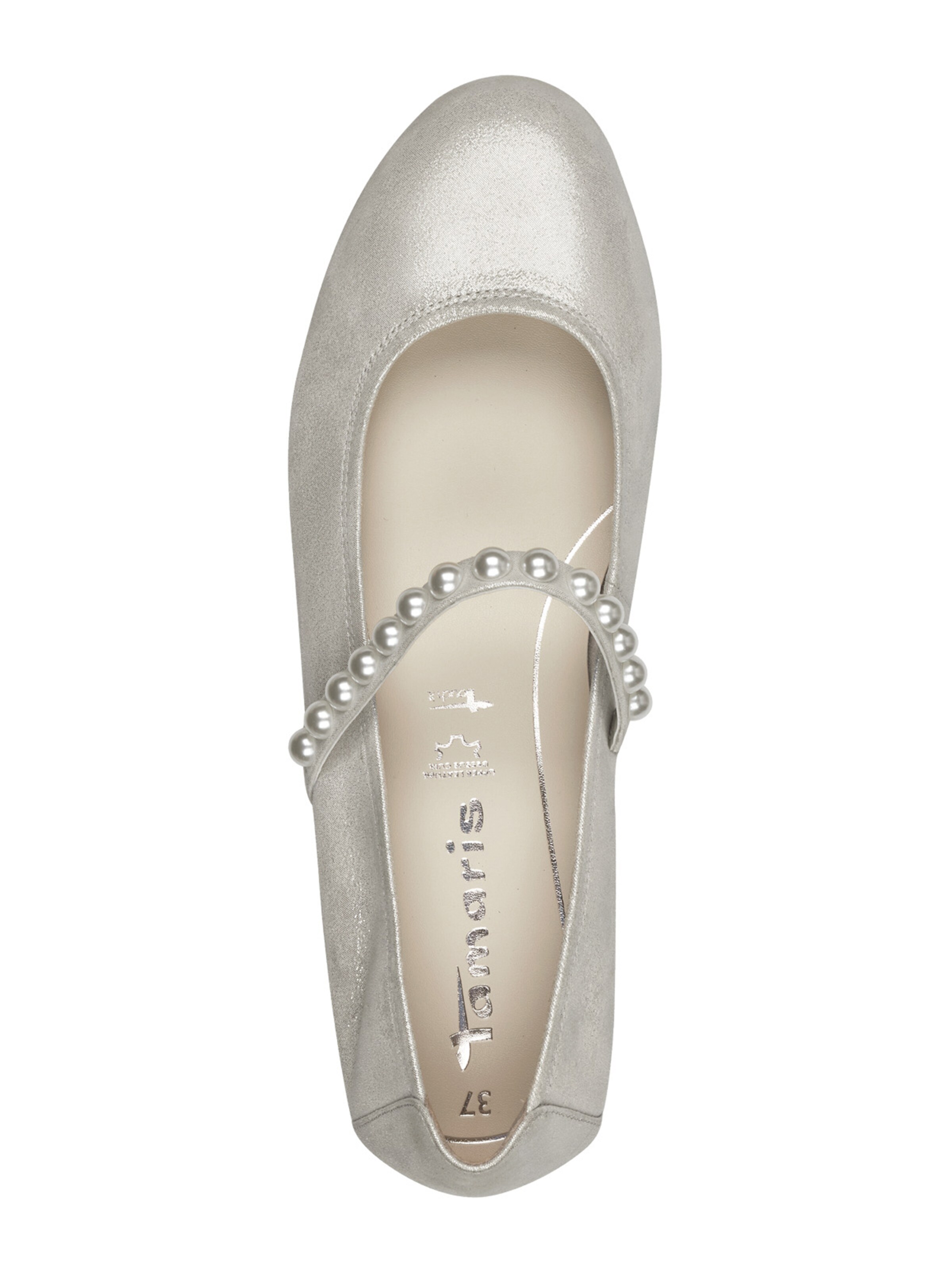 Tamaris Bokaszíj balerina - ezüst