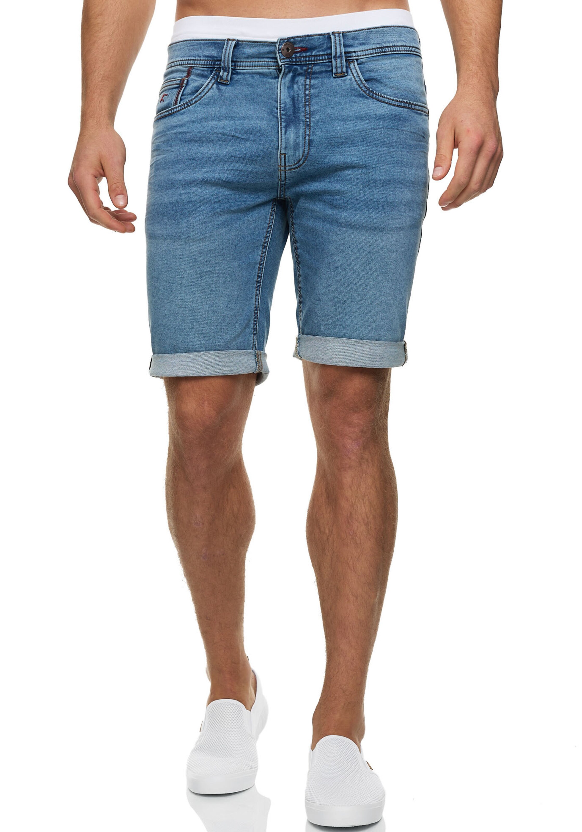 INDICODE JEANS Regular Shorts in Blau: Vorderseite