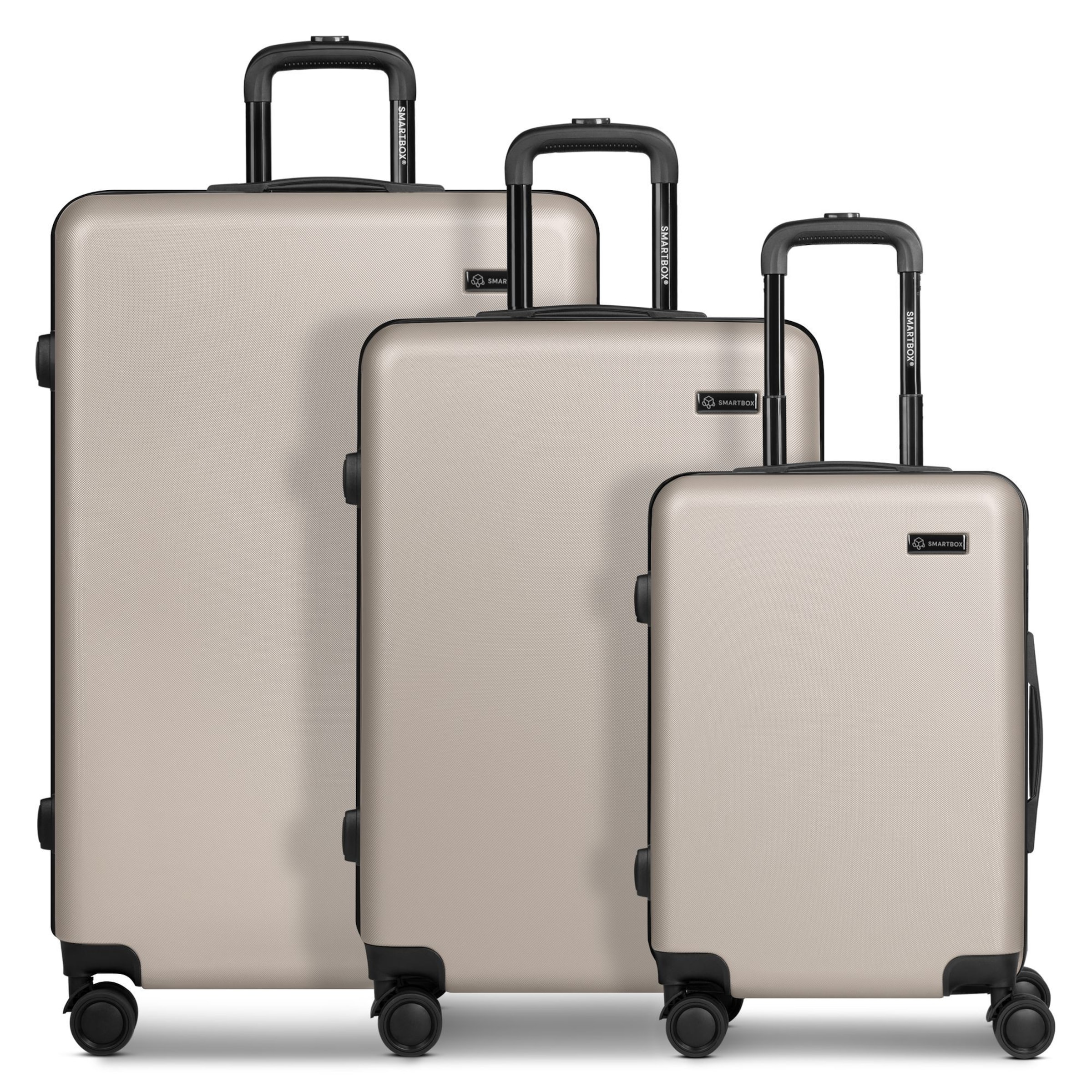 Ensemble de bagages Smartbox en beige : devant