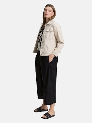 Tom Tailor Women + Wide Leg Hose in Schwarz