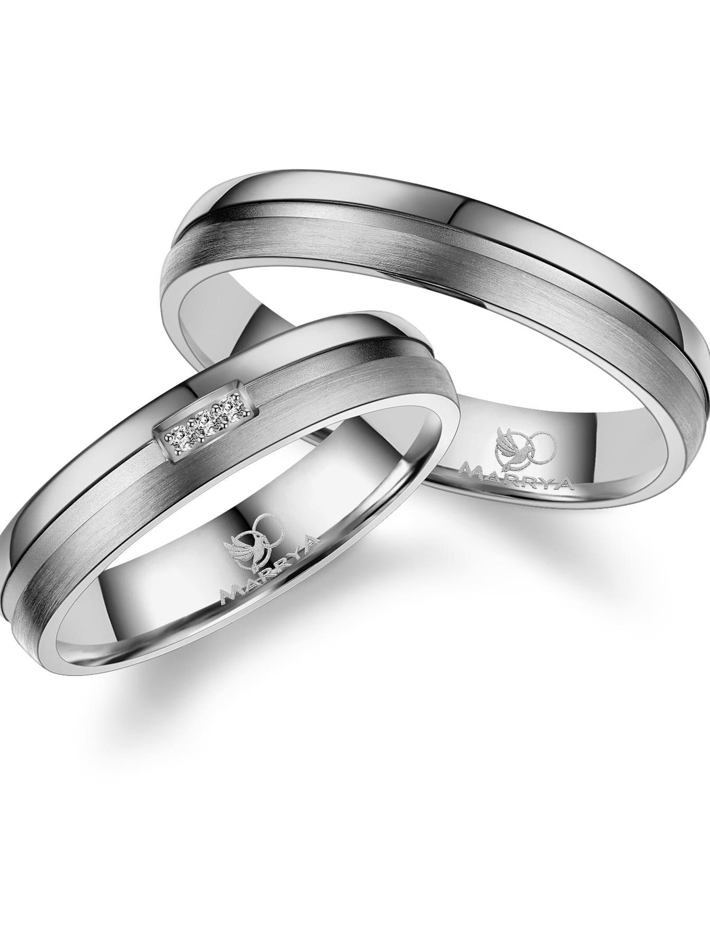 MARRYA Ring 'MARRYA TI-21 Ehering aus Titan'‌‌‌‌‌‌‌‌‌‌ in Silber: Vorderseite