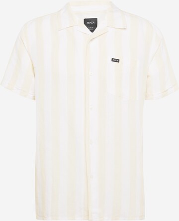 RVCA Regular fit Overhemd 'LOVE STRIPE' in Geel: voorkant