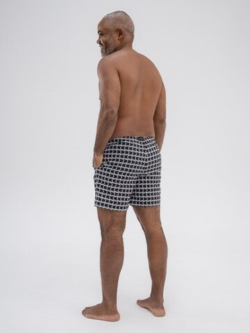 HACOY - Bermudas 'Monogram' en negro