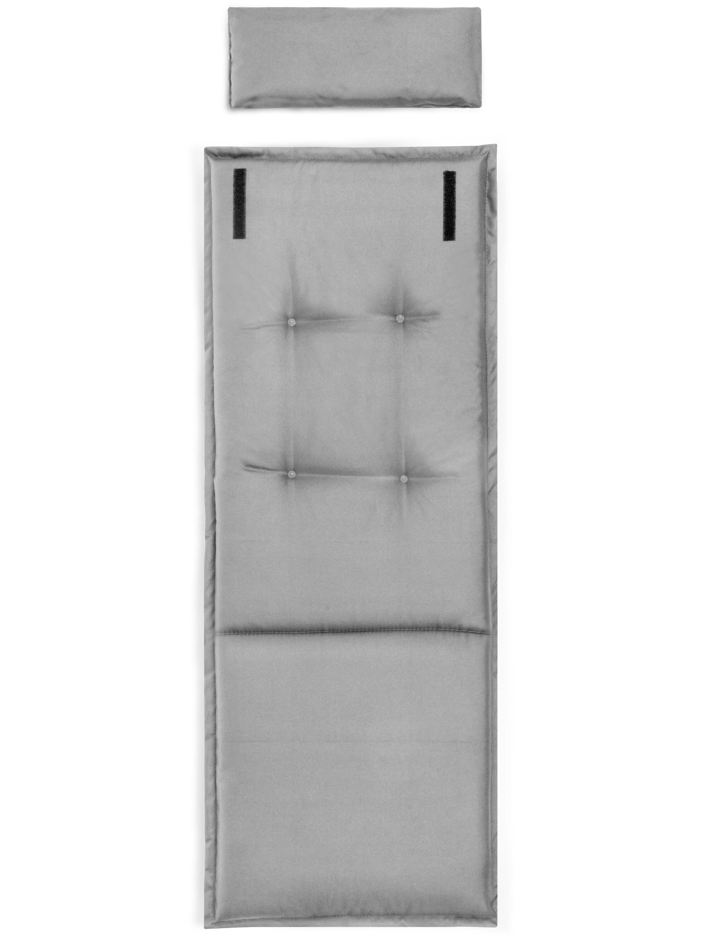 Aspero Stuhlauflage 'Palermo' in Grau: Vorderseite