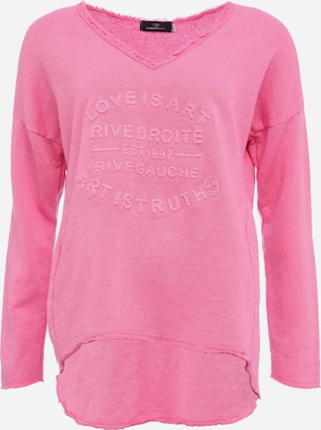 Sweat-shirt 'Love is Art' Zwillingsherz en rose : devant