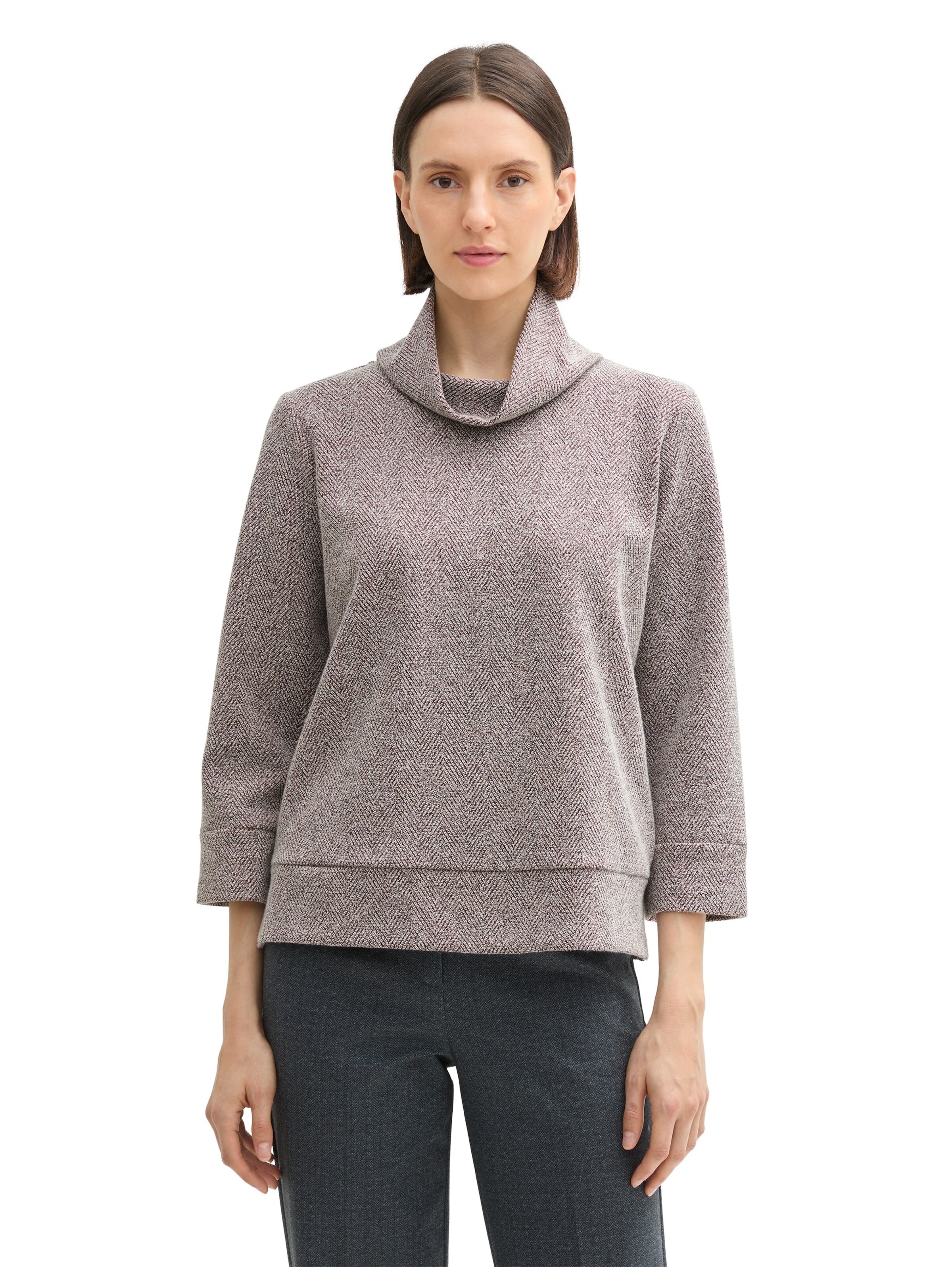 TOM TAILOR Sweatshirt in Grijs: voorkant