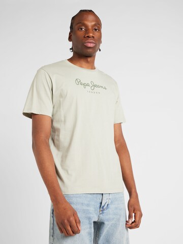 Tricou 'Eggo' de la Pepe Jeans pe verde: față