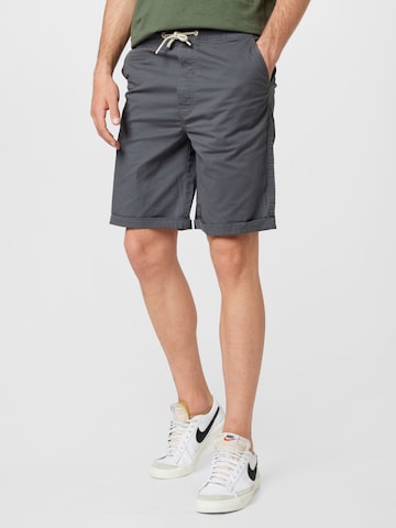 !Solid Regular Trousers in Grey: front