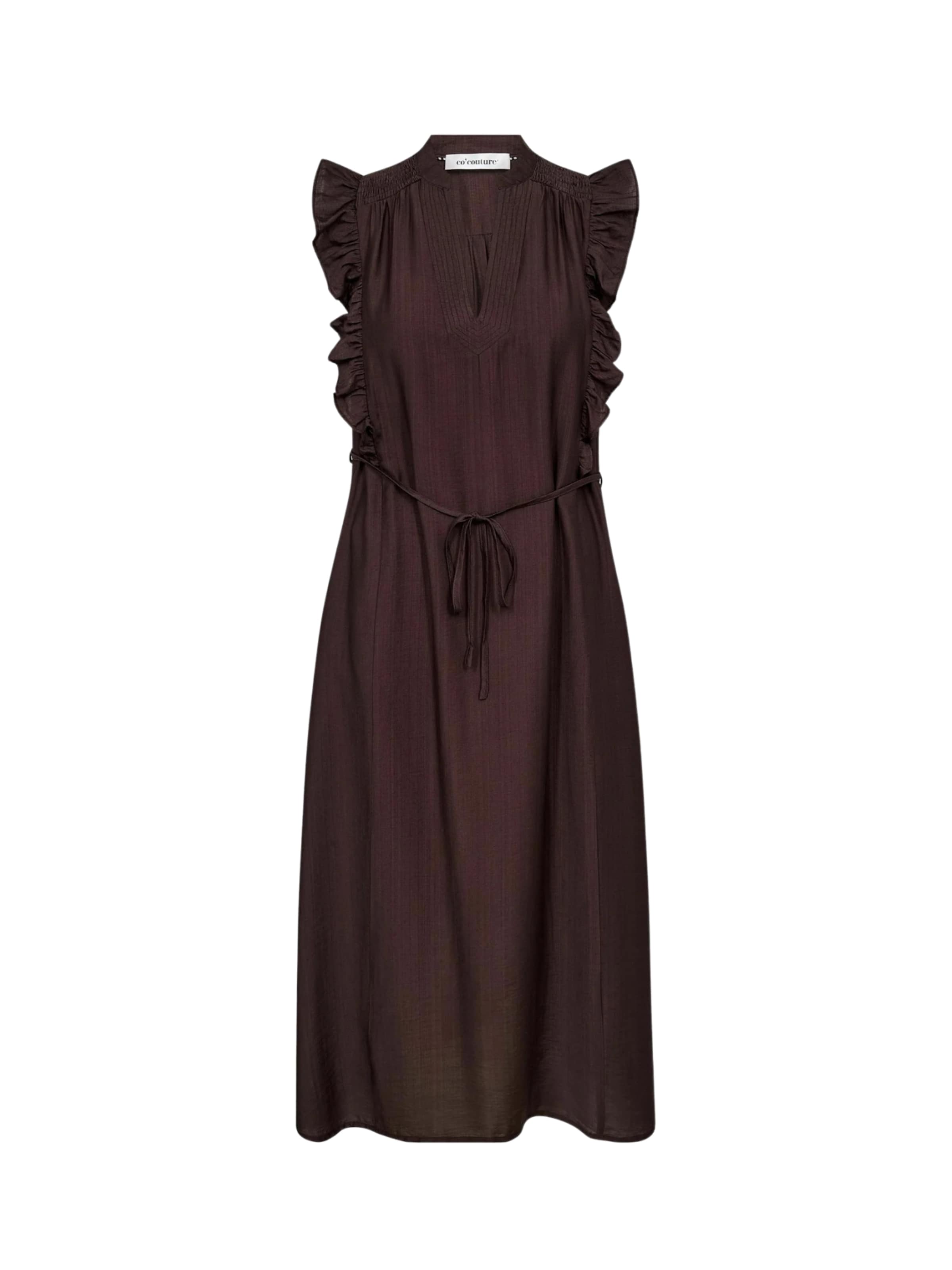 co'couture - Vestido ' Hera ' em castanho: frente