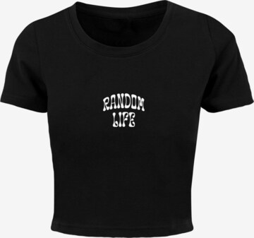 Merchcode T-Shirt 'Random Life' in Schwarz: predná strana