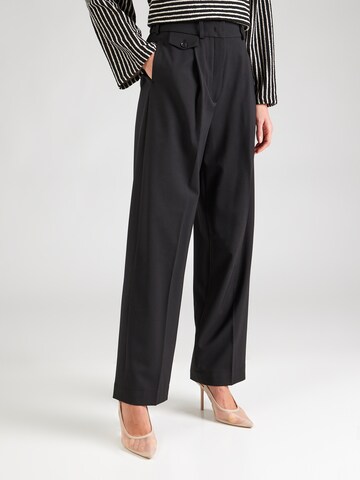 Loosefit Pantaloni con pieghe di & Other Stories in nero: frontale