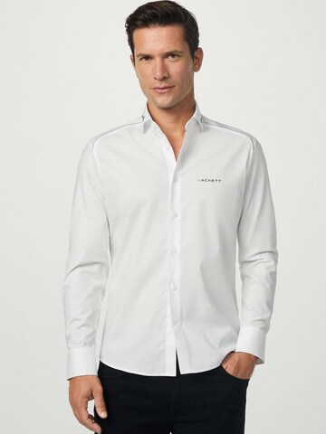 Coupe regular Chemise Hackett London en blanc : devant