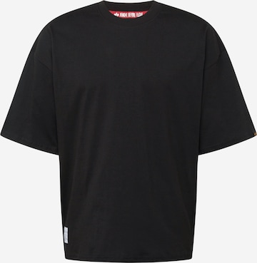 Tricou de la ALPHA INDUSTRIES pe negru: față