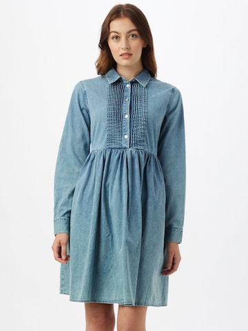 REPLAY Shirt Dress in Blue: front