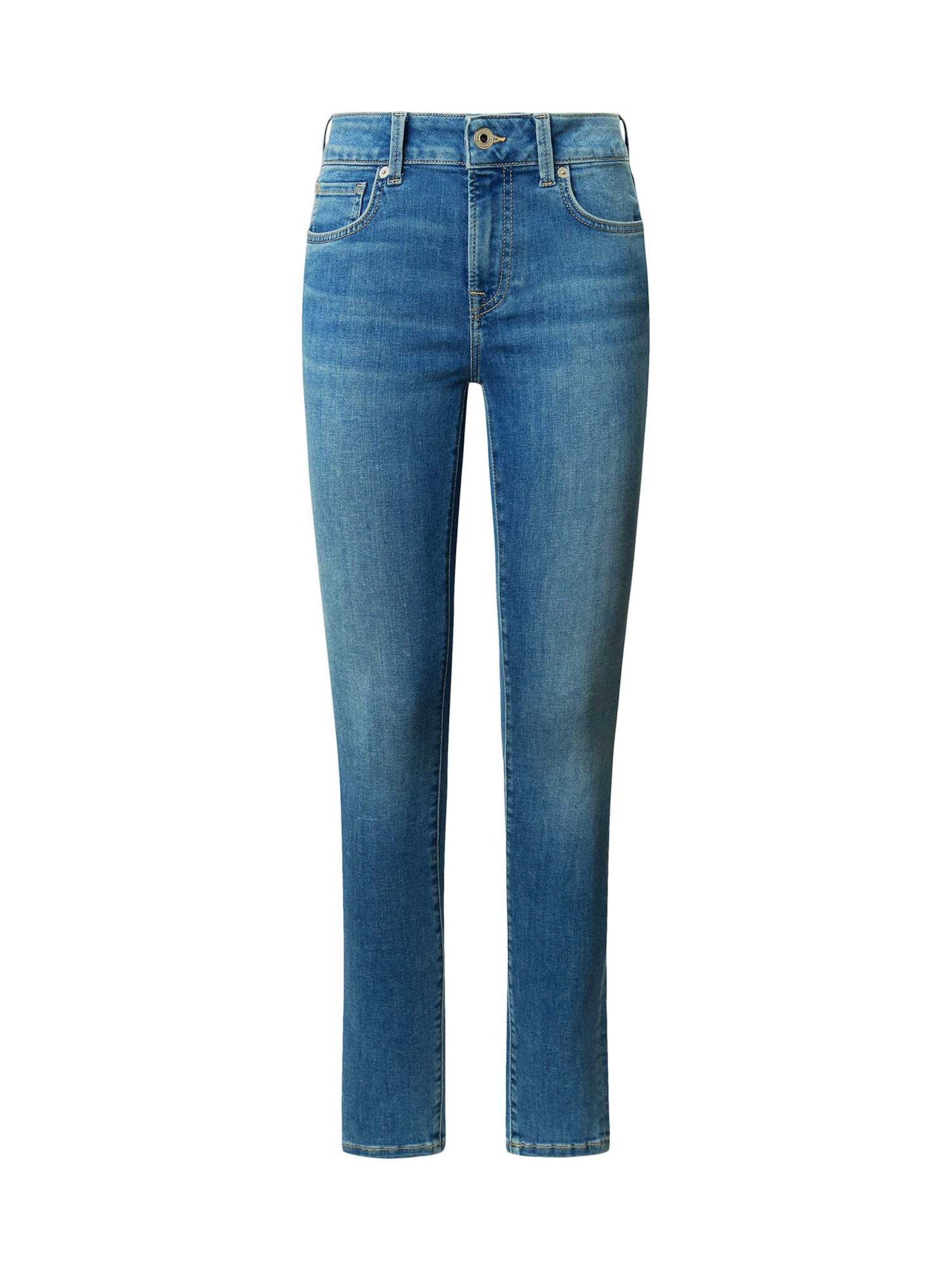 Coupe slim Jeggings Pepe Jeans en bleu : devant