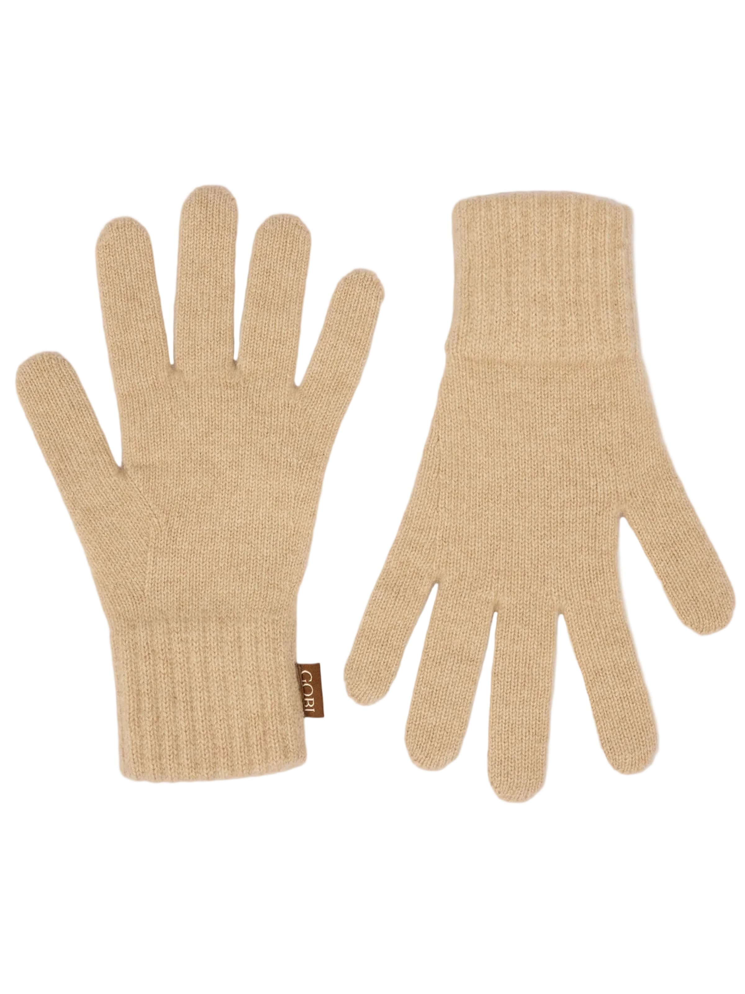 GOBI Cashmere Fingerhandschuhe 'Essential Knit Cashmere Gloves'‌‌‌‌‌‌‌‌‌ in Beige: Vorderseite