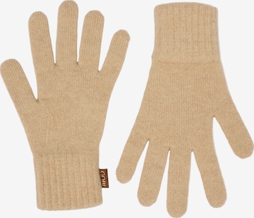 GOBI Cashmere Fingerhandschuhe 'Essential Knit Cashmere Gloves' in Beige: Vorderseite