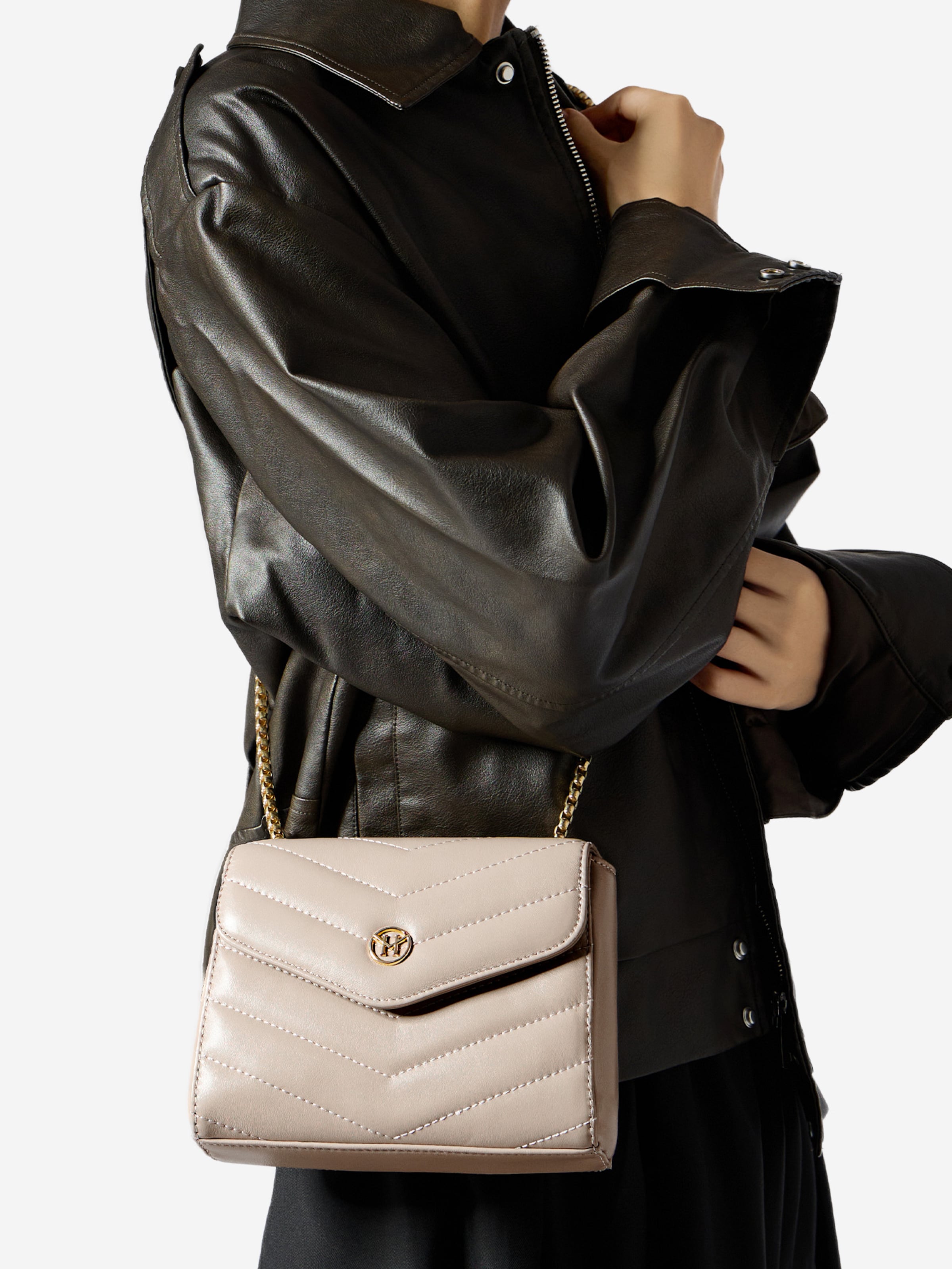 Victoria Hyde Handtasche ' New English Lady ' in Grau: Vorderseite