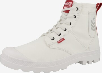 Palladium Sneakers hoog 'Pampa Hi Army' in Wit: voorkant