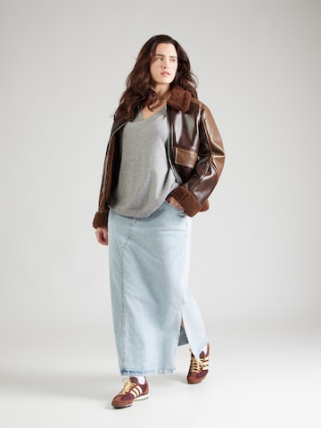 pilka ONLY Carmakoma Megztinis 'CARMargareta'