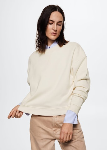 MANGO Sweatshirt in Beige: front