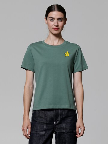 Watapparel Shirt 'Unbesiegbar' in Groen: voorkant