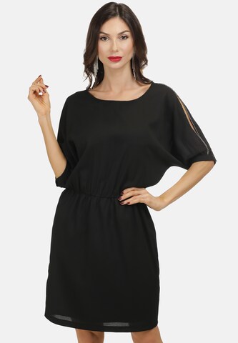 faina Sommerkleid in Schwarz: Vorderseite