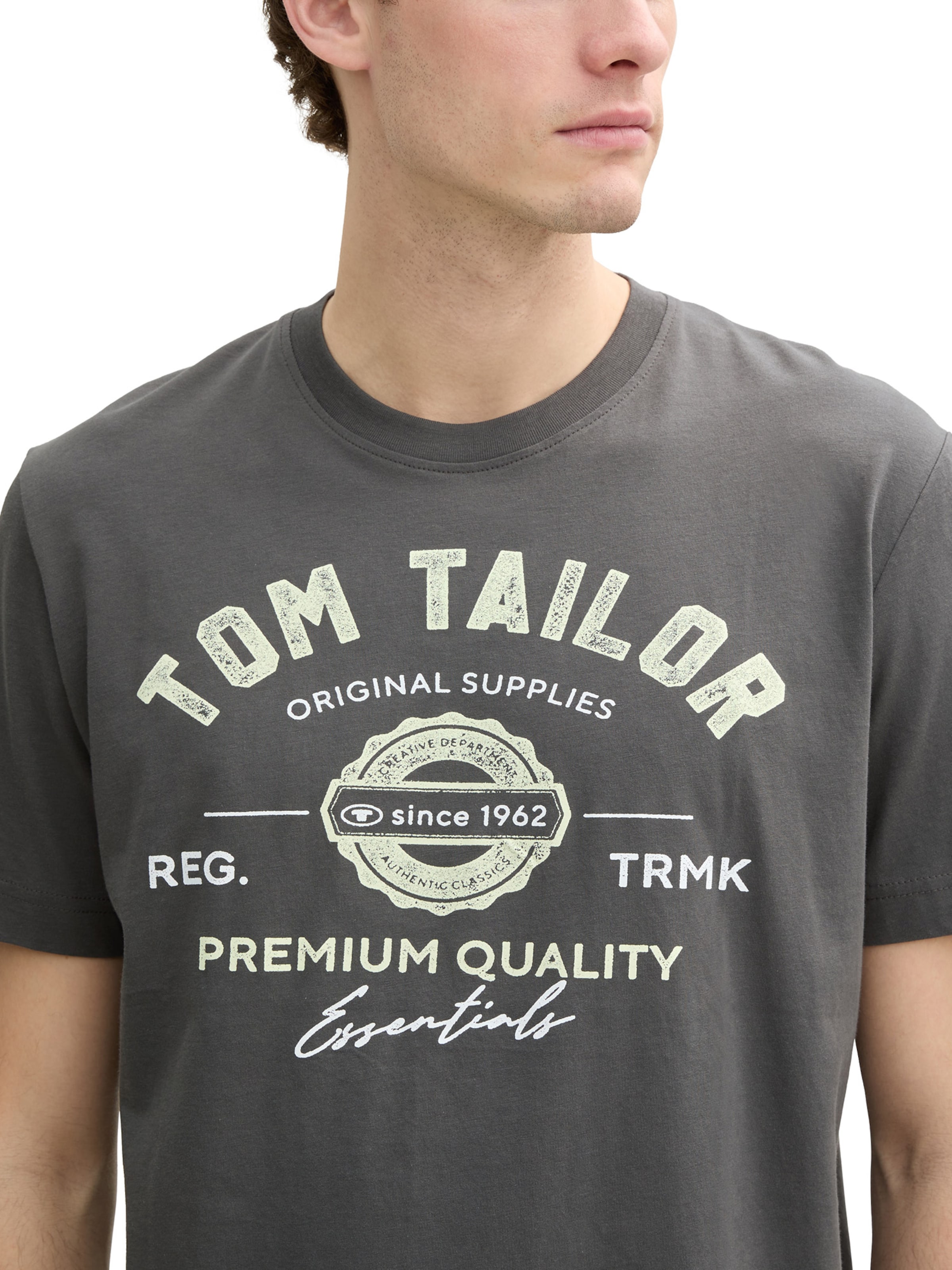TOM TAILOR T-Shirt in Grau