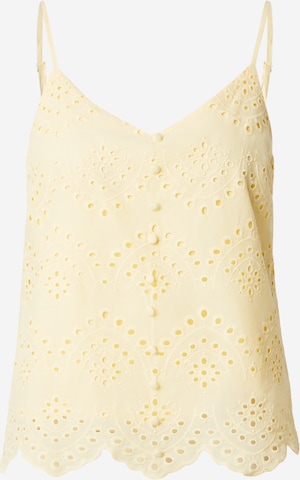 PIECES Top 'PCVILDE' – žlutá: přední strana