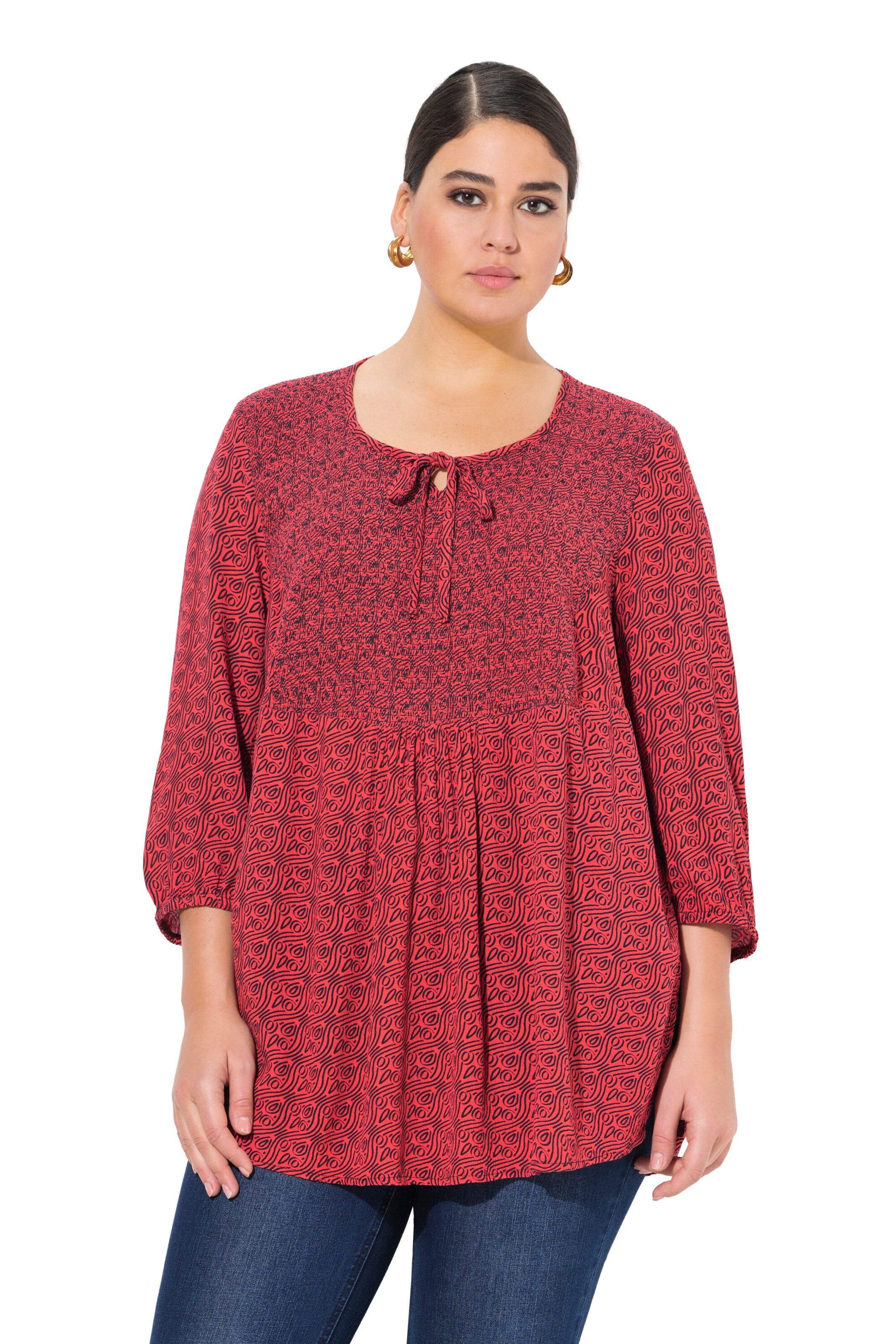 Ulla Popken Tuniek in Rood: voorkant