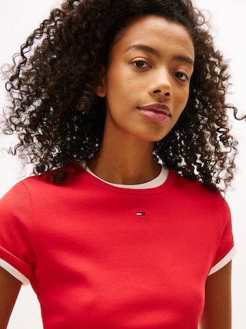 Tommy Jeans T-Shirt 'ESSENTIAL' in Rot