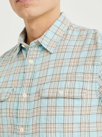 WE Fashion Regular fit Button Up Shirt in Blue