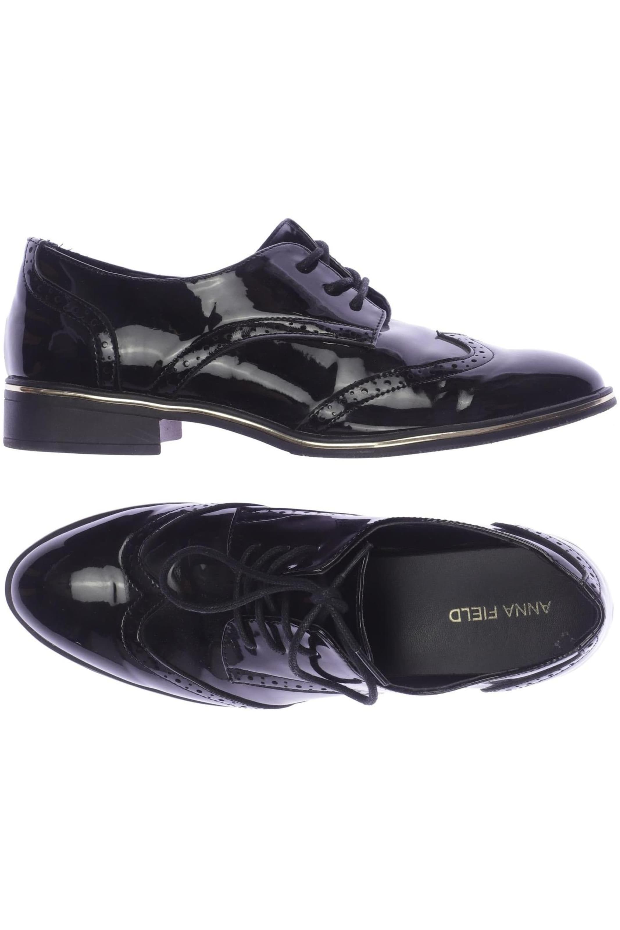 Anna Field Flats & Loafers in 37 in Black: front