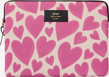 Wouf Laptop Bag in Pink: front