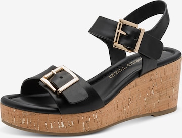 juoda MARCO TOZZI Basutės su dirželiais: priekis