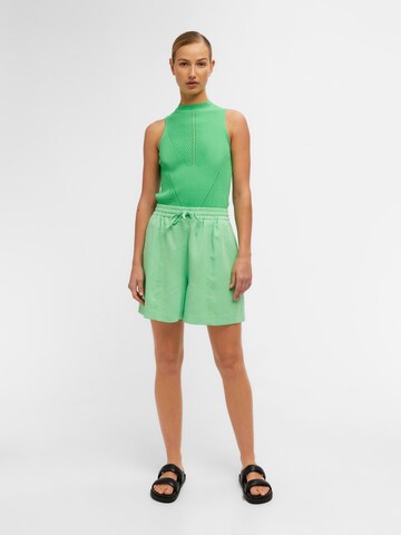 Top in maglia 'Bianka' di OBJECT in verde