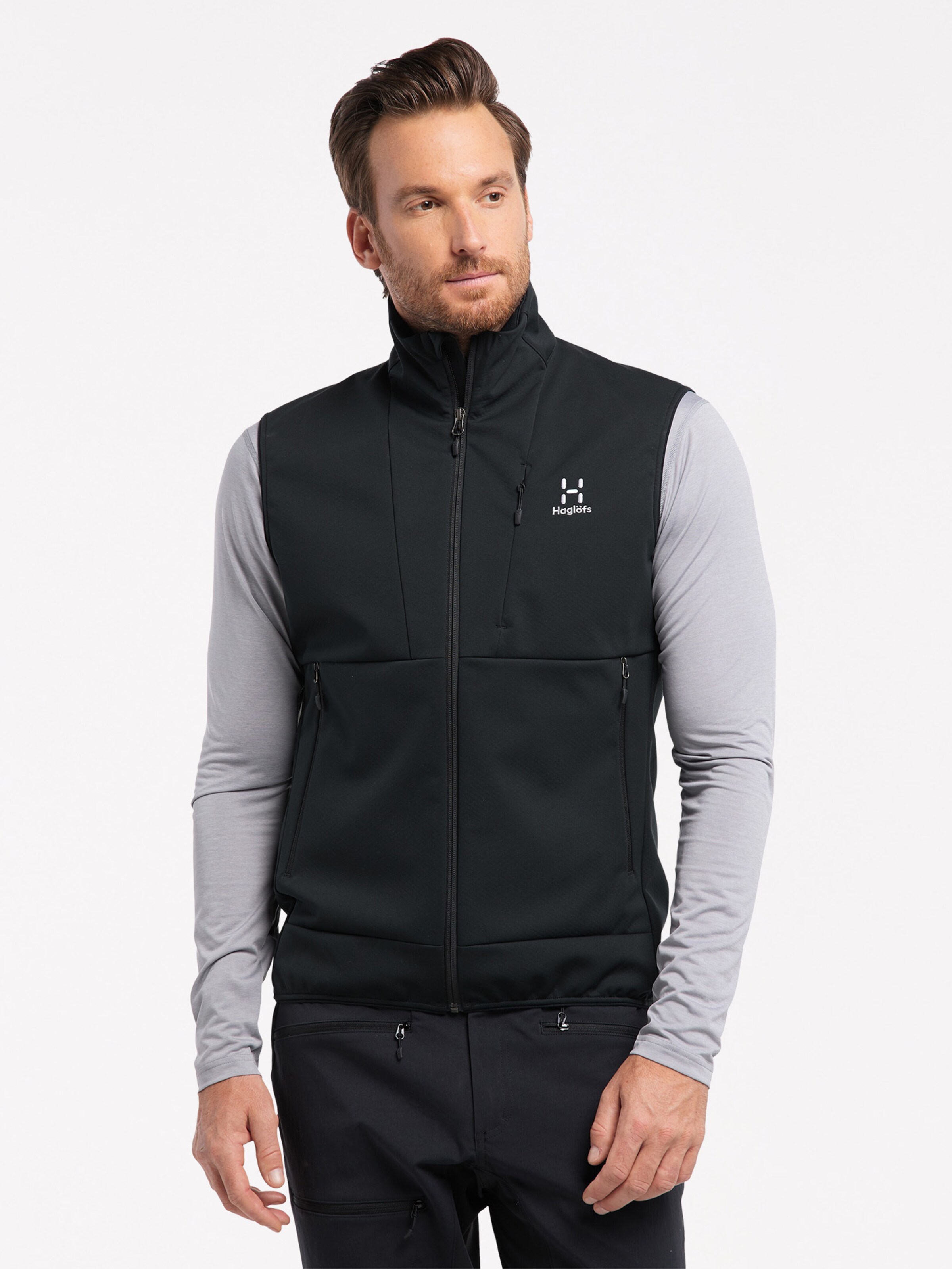 Männer Sportbekleidung Haglöfs Sportweste 'Multi Flex' in Schwarz - YJ84598 Männer Sportbekleidung Haglöfs Sportweste 'Multi Flex' in Schwarz - YJ84598