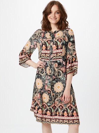 Rochie tip bluză 'Nana' ZABAIONE pe albastru deschis / galben / roșu deschis / negru / alb, Vizualizare model