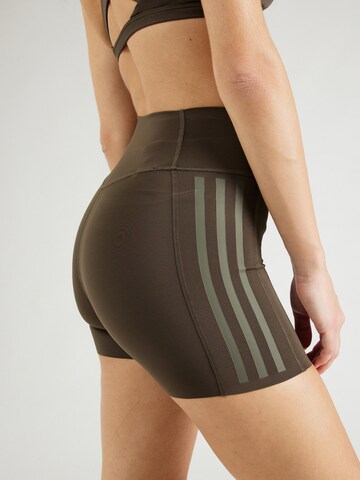 ADIDAS PERFORMANCE Skinny Sports trousers 'Optime' in Green